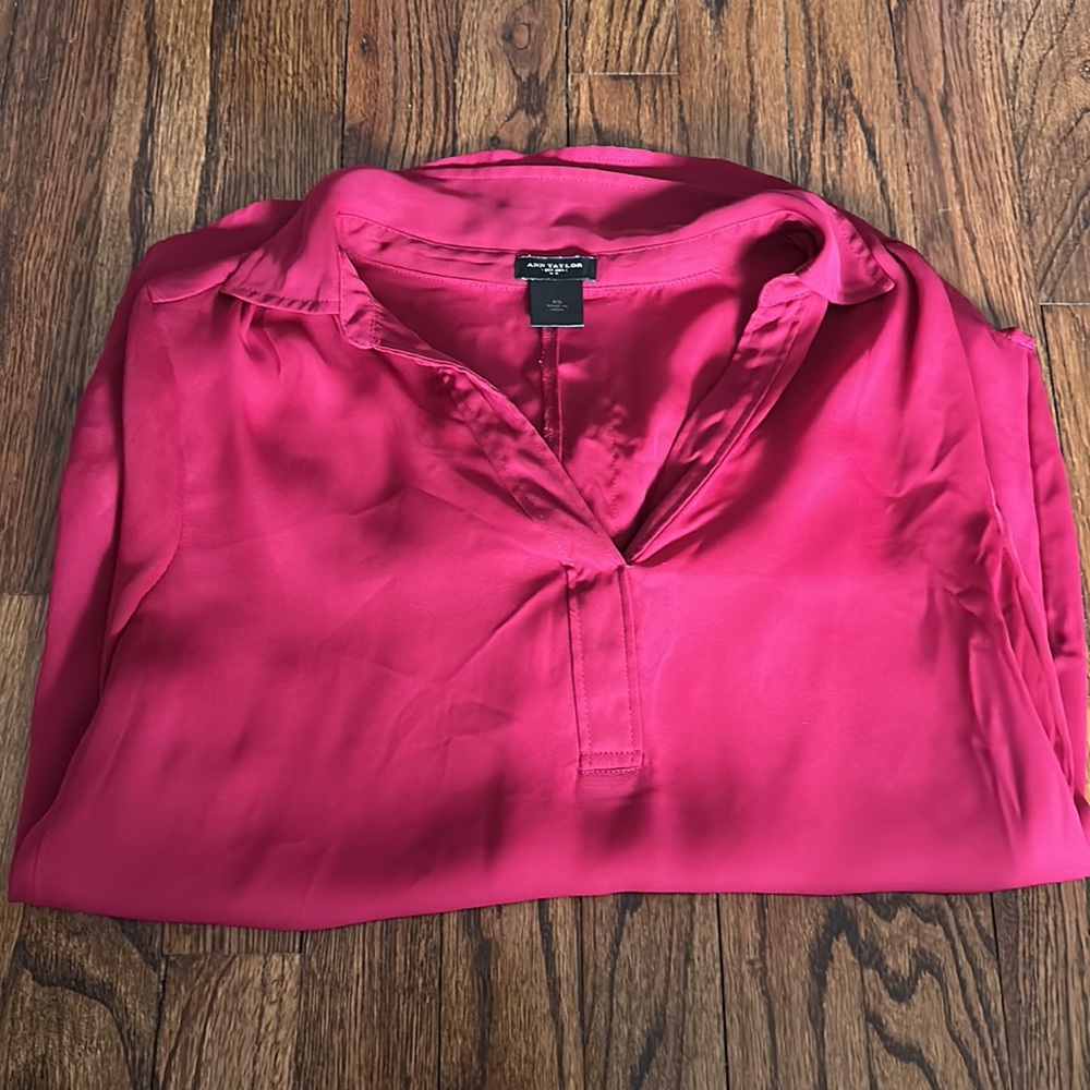 Ann Taylor Blouse - Bright Pink